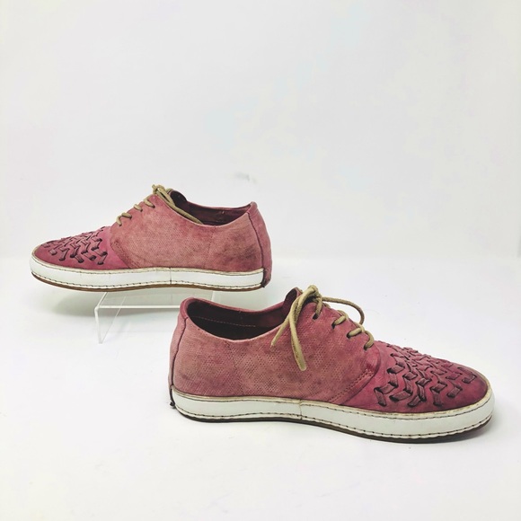 AS 98 Braided Pink Leather Sneakers - Made in Italy - Size 39 US 9 Womens - Picture 1 of 7